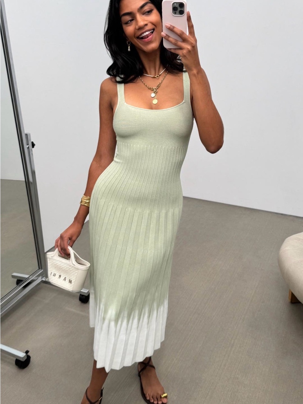 Staud Tie Dyed Ellison knit dress